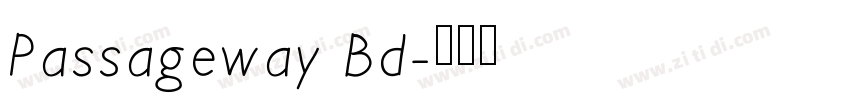 Passageway Bd字体转换